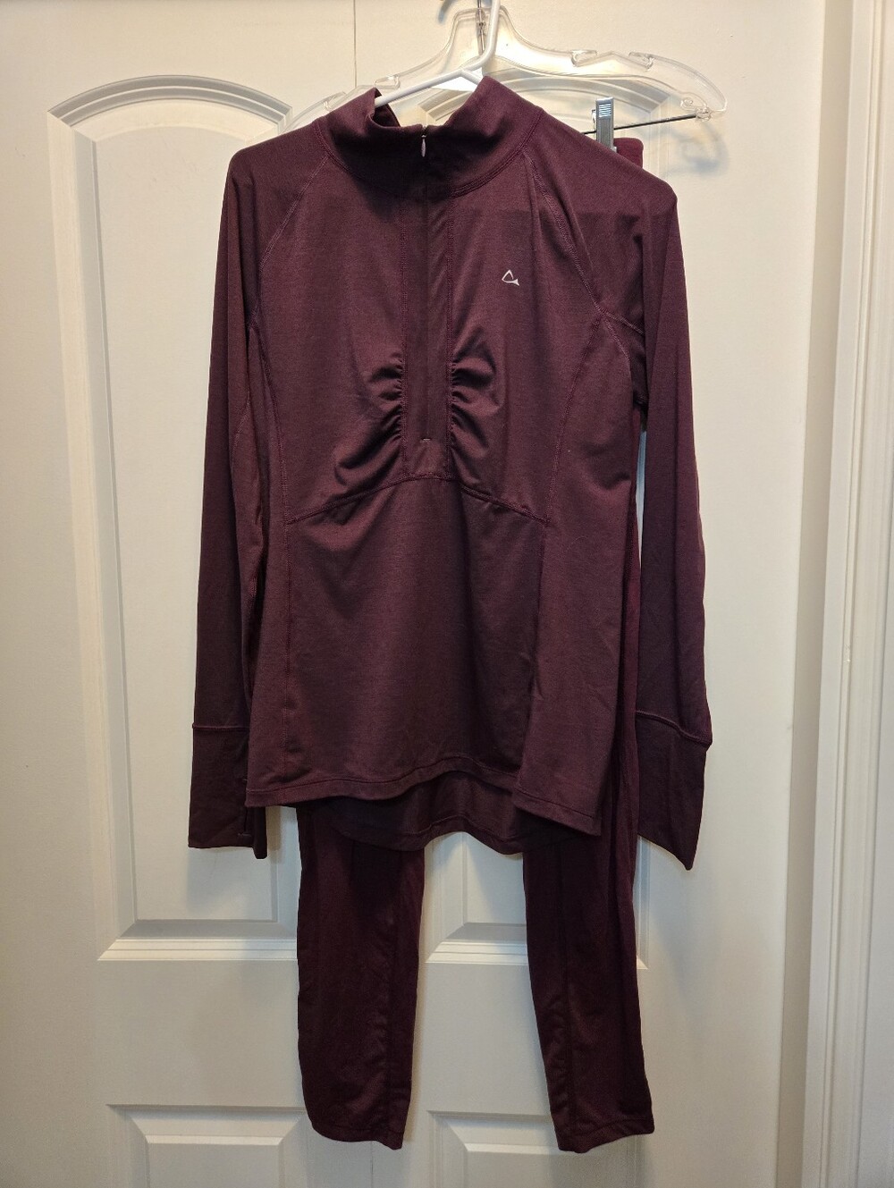 Paradox Women Merino Wool Blend Base Layer Long Sleeve Quarter-Zip Top & Bottom